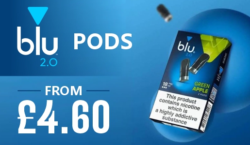 Blu 2.0 Pods from £4.60 – Affordable Prefilled Pods for Adult Users